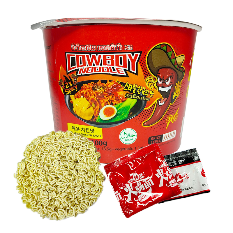 Hot Spicy Chicken Flavor Fried Noodles Instant Noodle